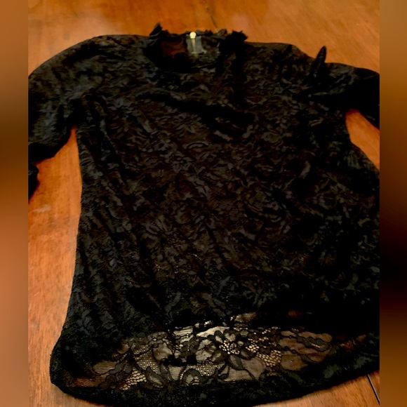 Limited edition Zara see through black top size Large. Rare and collectible.